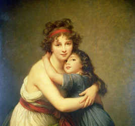 Madame Vigée-Lebrun und ihre Tochter Jeanne-Lucie-Louise (Detail)
